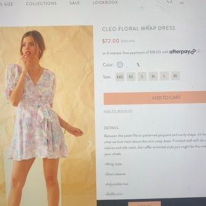 Skies are blue Cleo floral wrap dress